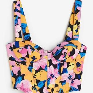H&M Floral Tank Top - Pink, Yellow, Blue